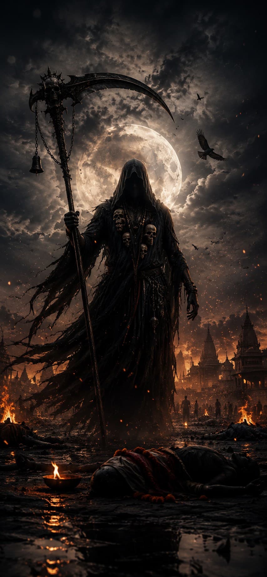 God of Death – 853x1844 Fantasy wallpaper