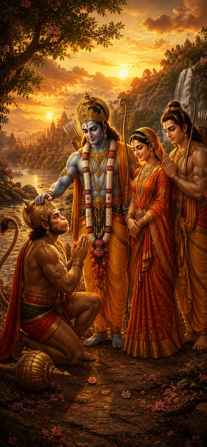 Phone Hanuman Amoled 4K Wallpaper – 853x1844 Hanuman wallpaper