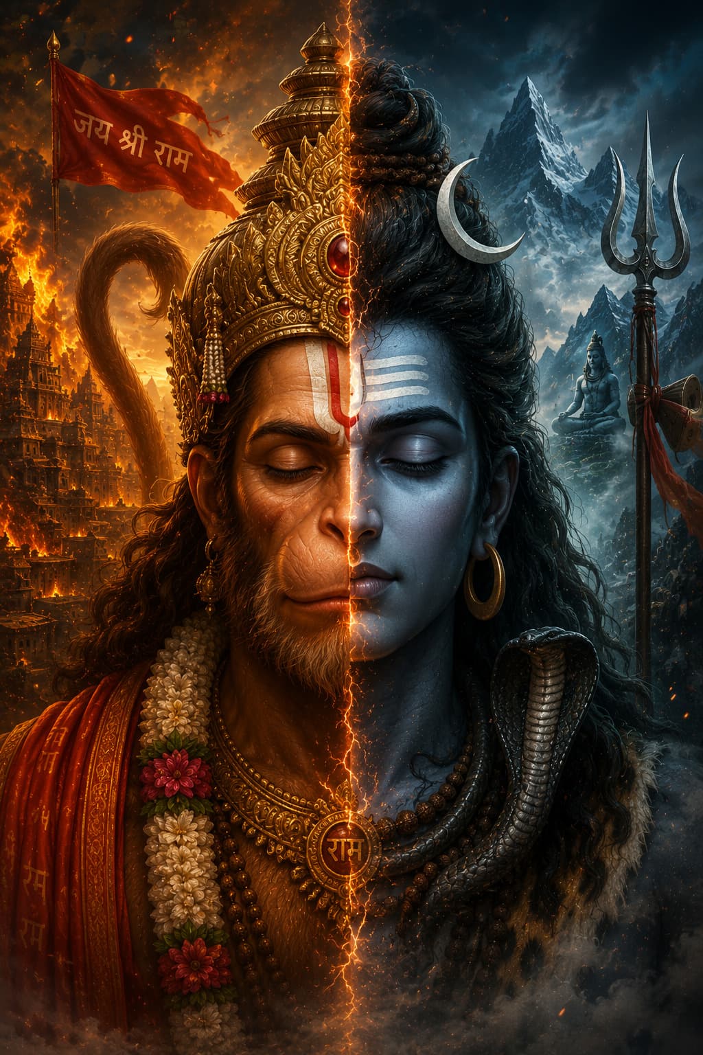 Desktop Hanuman Amoled 4K Wallpaper – 1024x1536 Hanuman wallpaper